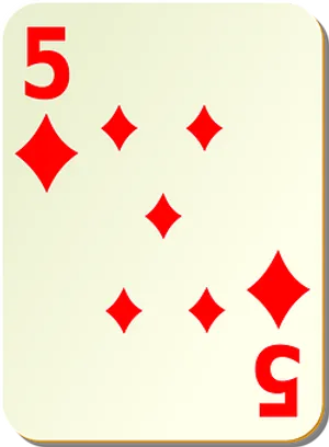 Fiveof Diamonds Playing Card PNG image