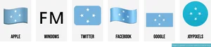 Flagof Micronesia Emoji Comparison PNG image