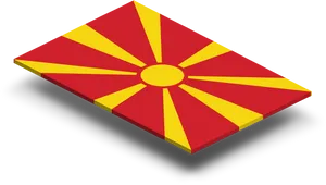 Flagof North Macedonia Graphic PNG image