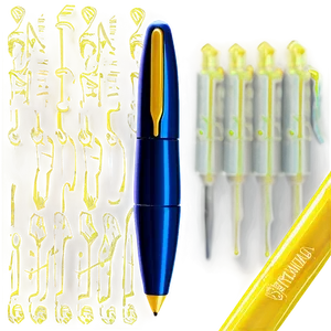 Flair Pen Yellow PNG Blk12 PNG