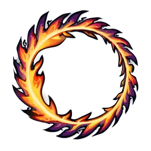 Flame Circle Border PNG Ife14 PNG
