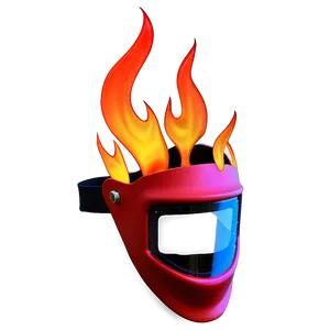Flame Design Welding Helmet PNG 22