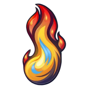 Flame Emoji Art Png 91 PNG image