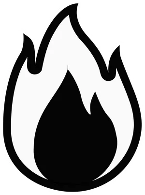Flame Icon Simple Vector PNG