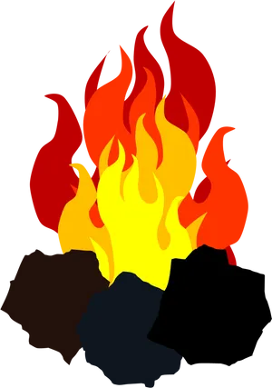 Flame Illustration Vector Art PNG