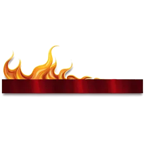 Flame Ribbon Border PNG 51 PNG