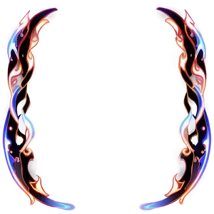 Flame Ribbon Border PNG Wed37 PNG