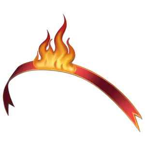 Flame Ribbon PNG Orn23