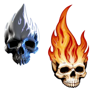 Flame Skull PNG Lrc