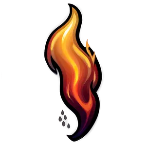 Flame Sticker PNG Msq68