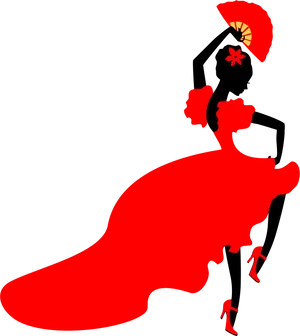 Flamenco Dancer Silhouette PNG