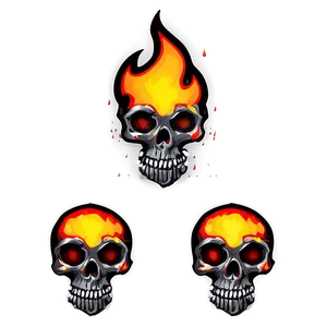 Flames And Skulls Png 1 PNG image