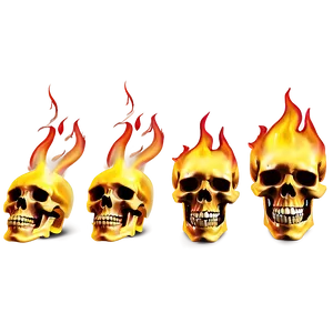 Flames And Skulls Png Ksq PNG image