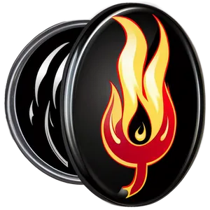 Flames Badge PNG 05042024