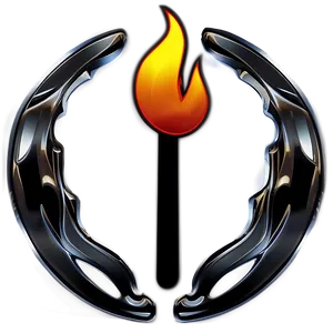 Flames Badge PNG 78