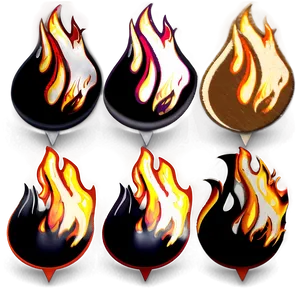 Flames Icon Set PNG Qii10
