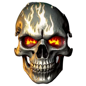 Flames Skull Face Image Png Qpd PNG image