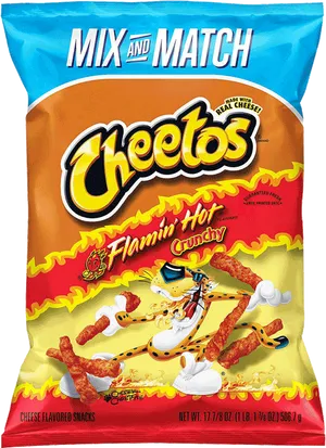 Flamin Hot Crunchy Cheetos Package PNG image