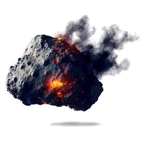 Flaming Asteroid PNG 06212024