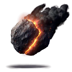 Flaming Asteroid PNG 06212024