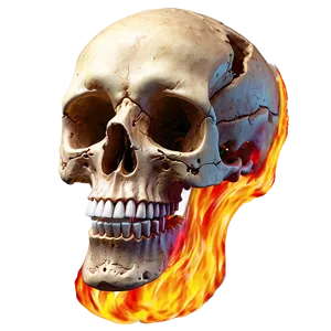 Flaming Cranium Creation Png 06252024 PNG image