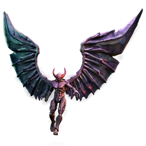 Flaming Demon Wings PNG 06262024