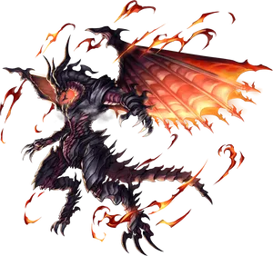 Flaming_ Dragon_ Demon_ Art