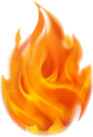 Flaming Ember Vector Art PNG