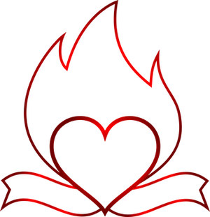 Flaming Heart Graphic