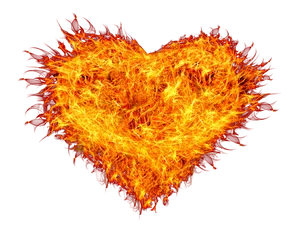 Flaming Heart Illustration PNG image