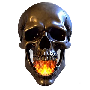 Flaming Horror Skull PNG 18 PNG