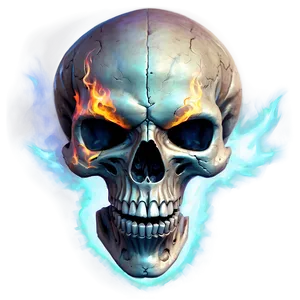 Flaming Horror Skull Png Eia PNG image