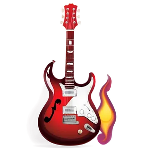 Flaming Red Guitar Png 69 PNG image