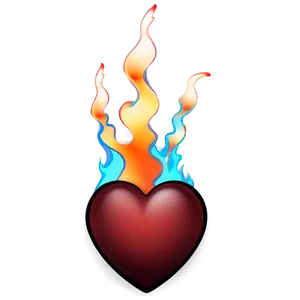 Flaming Red Heart Emoji Png 37 PNG image