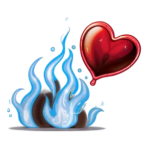 Flaming Red Heart Png 05242024 PNG image