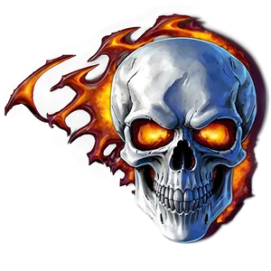 Flaming Skull Fantasy Png 52 PNG image