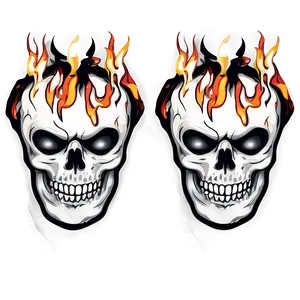 Flaming Skull Illustration Png 90 PNG image