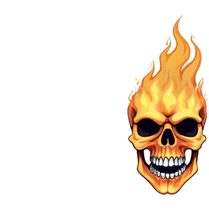 Flaming Skull Illustration PNG 96 PNG