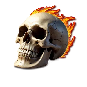 Flaming Skull Spectacle Png 06252024 PNG image