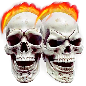 Flaming Skull Spectacle Png 06252024 PNG image