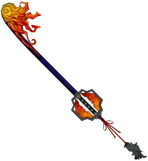 Flaming Spear Weapon Art PNG image