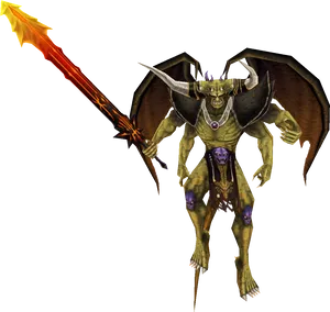 Flaming_ Sword_ Demon PNG image