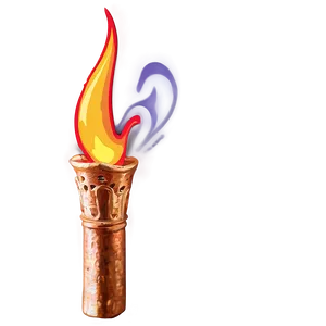 Flaming Torch PNG A