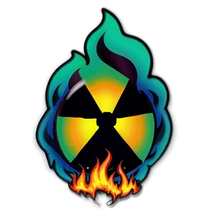 Flaming Toxic Symbol Png 87 PNG image