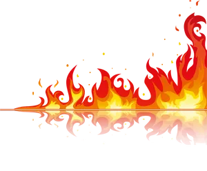 Flaming Wave Vector Art PNG image