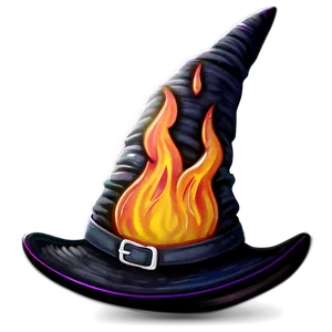 Flaming Witches Hat PNG Viv