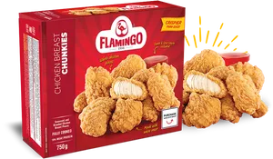 Flamingo Chicken Breast Chunkies Box PNG image