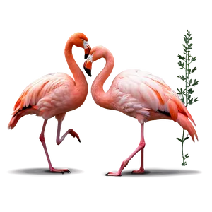 Flamingo Couple Love PNG Lcq33 PNG