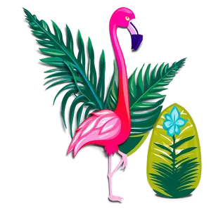 Flamingo Hawaiian Luau PNG Doj PNG