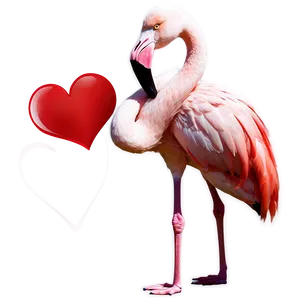 Flamingo Love Heart Png Ruj PNG image